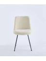 Chaise de Salle à Manger Moderne | Chaise Bouclée Minimaliste en Cr...