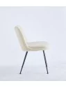 Chaise de Salle à Manger Moderne | Chaise Bouclée Minimaliste en Cr...