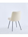 Chaise de Salle à Manger Moderne | Chaise Bouclée Minimaliste en Cr...