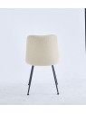 Chaise de Salle à Manger Moderne | Chaise Bouclée Minimaliste en Cr...