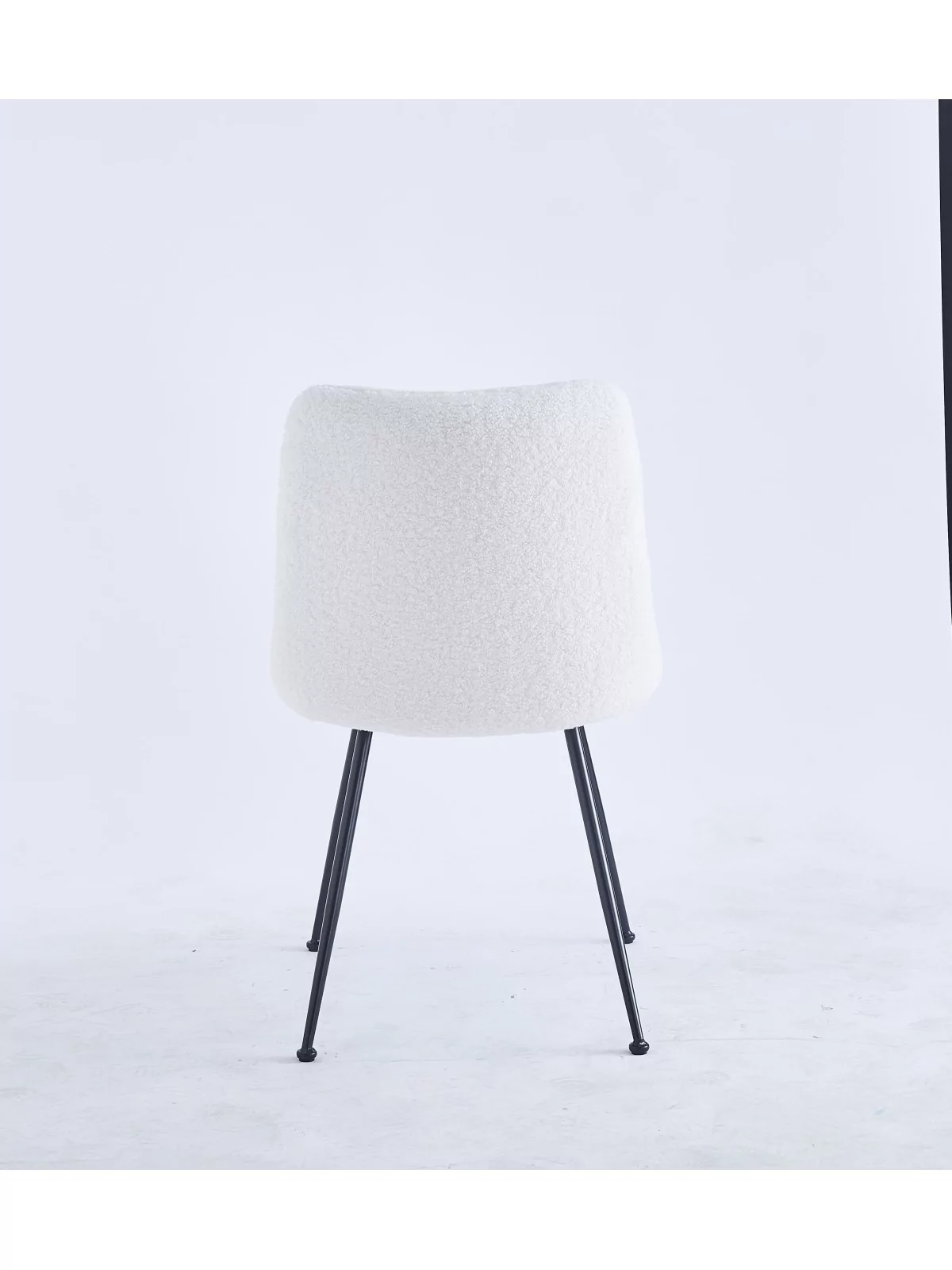 Chaise de Salle à Manger Moderne | Chaise Bouclée Minimaliste en Cr...