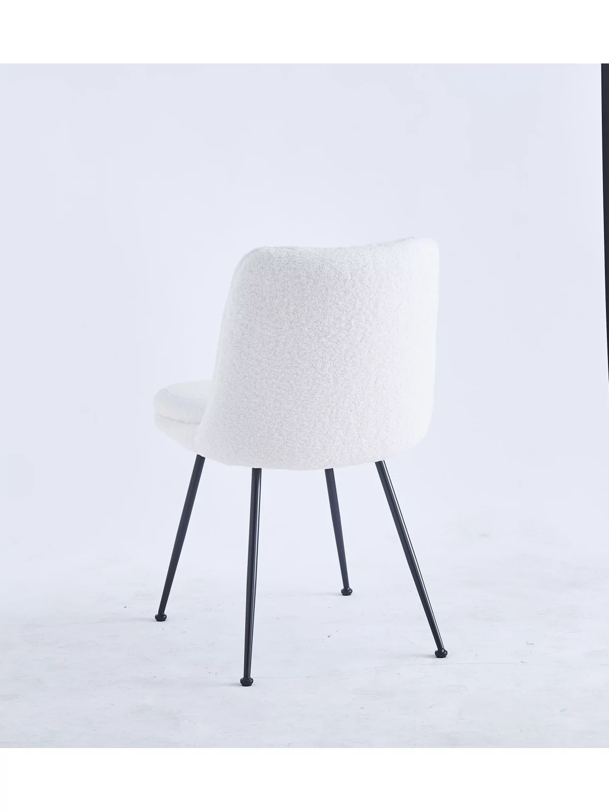 Chaise de Salle à Manger Moderne | Chaise Bouclée Minimaliste en Cr...