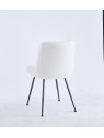 Chaise de Salle à Manger Moderne | Chaise Bouclée Minimaliste en Cr...