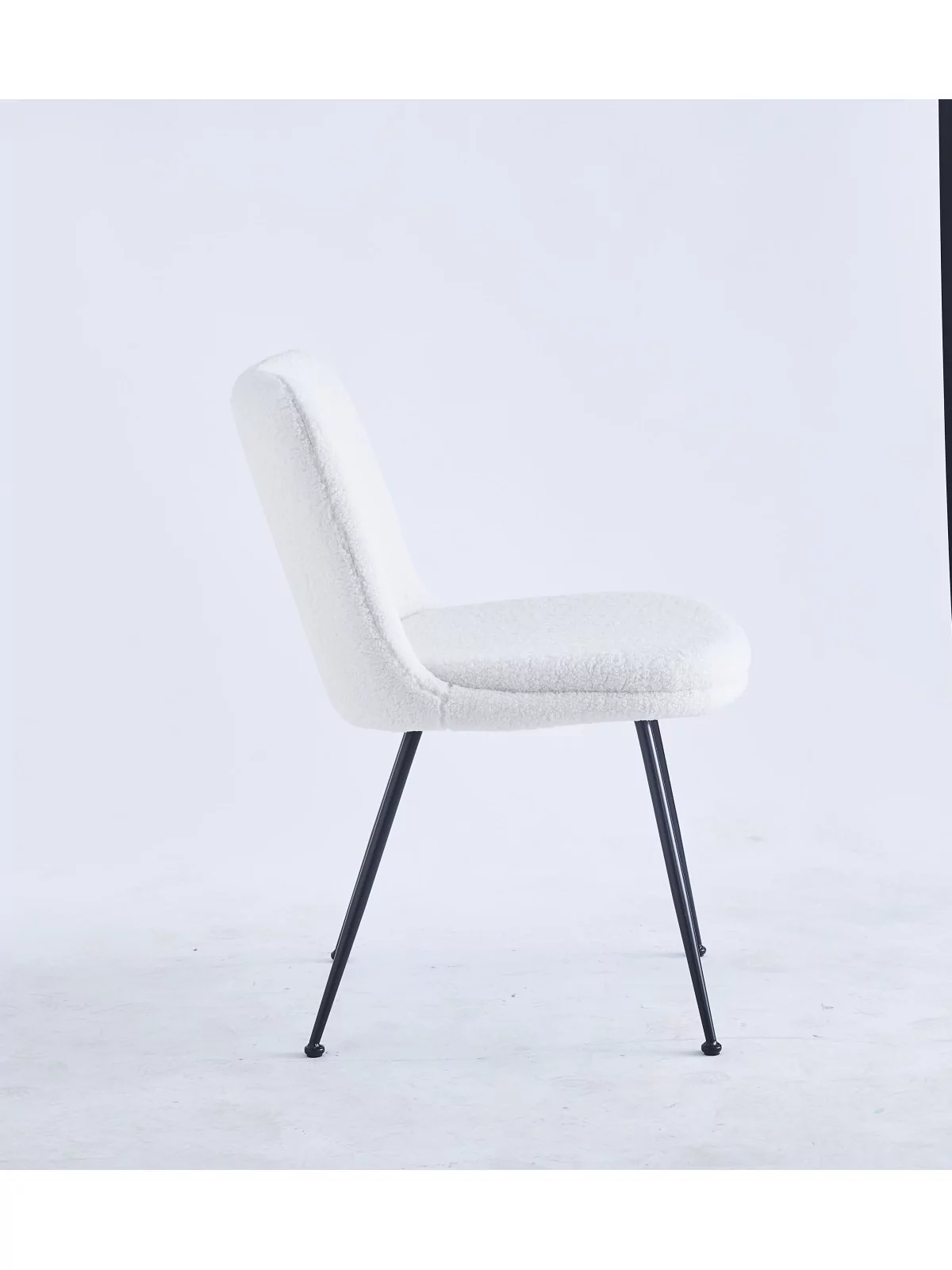 Chaise de Salle à Manger Moderne | Chaise Bouclée Minimaliste en Cr...