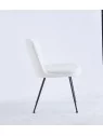 Chaise de Salle à Manger Moderne | Chaise Bouclée Minimaliste en Cr...