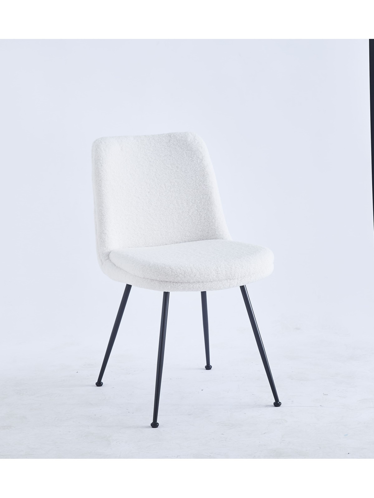 Chaise de Salle à Manger Moderne | Chaise Bouclée Minimaliste en Cr...