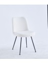 Chaise de Salle à Manger Moderne | Chaise Bouclée Minimaliste en Cr...