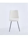 Chaise de Salle à Manger Moderne | Chaise Bouclée Minimaliste en Cr...