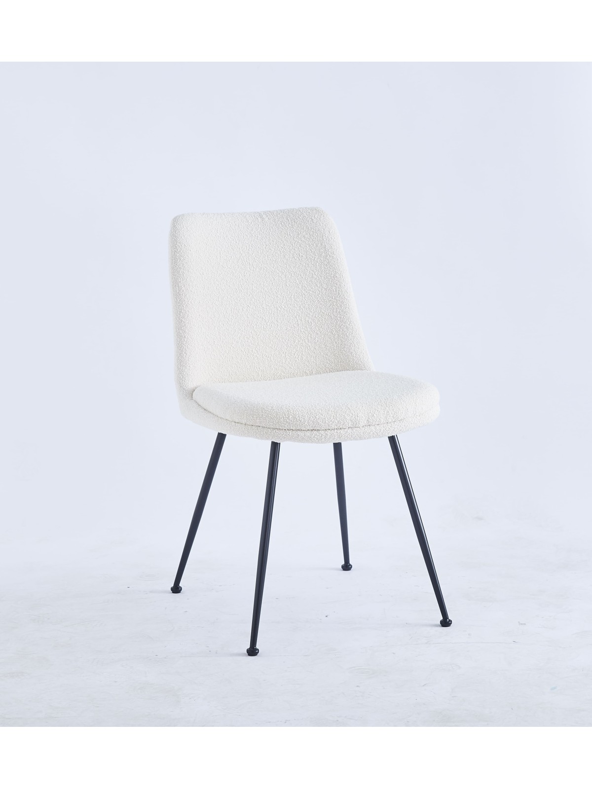 Chaise de Salle à Manger Moderne | Chaise Bouclée Minimaliste en Cr...