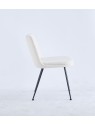 Chaise de Salle à Manger Moderne | Chaise Bouclée Minimaliste en Cr...