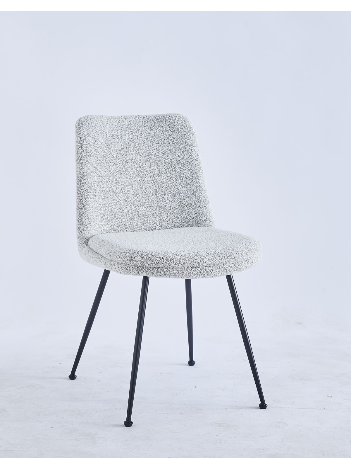Chaise de Salle à Manger Moderne | Chaise Bouclée Minimaliste en Cr...
