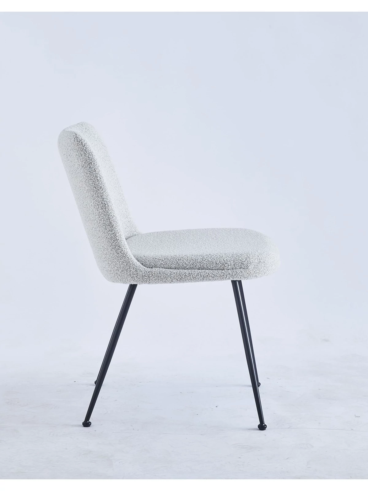 Chaise de Salle à Manger Moderne | Chaise Bouclée Minimaliste en Cr...