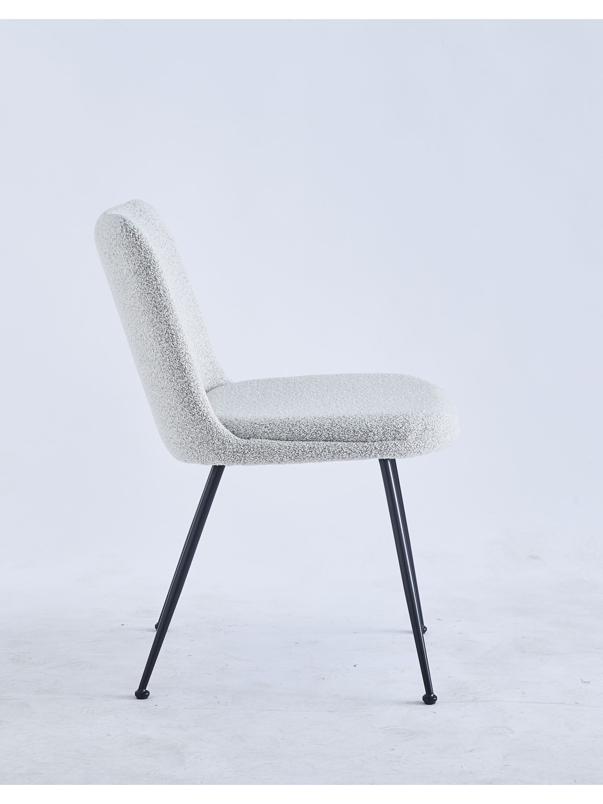 Chaise de Salle à Manger Moderne | Chaise Bouclée Minimaliste en Cr...