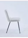 Chaise de Salle à Manger Moderne | Chaise Bouclée Minimaliste en Cr...