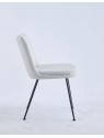 Chaise de Salle à Manger Moderne | Chaise Bouclée Minimaliste en Cr...