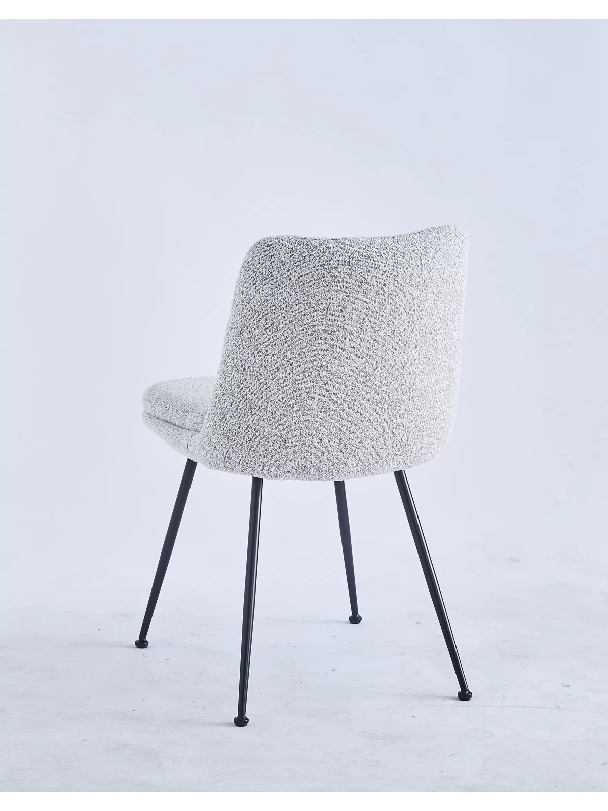 Chaise de Salle à Manger Moderne | Chaise Bouclée Minimaliste en Cr...