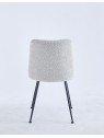 Chaise de Salle à Manger Moderne | Chaise Bouclée Minimaliste en Cr...