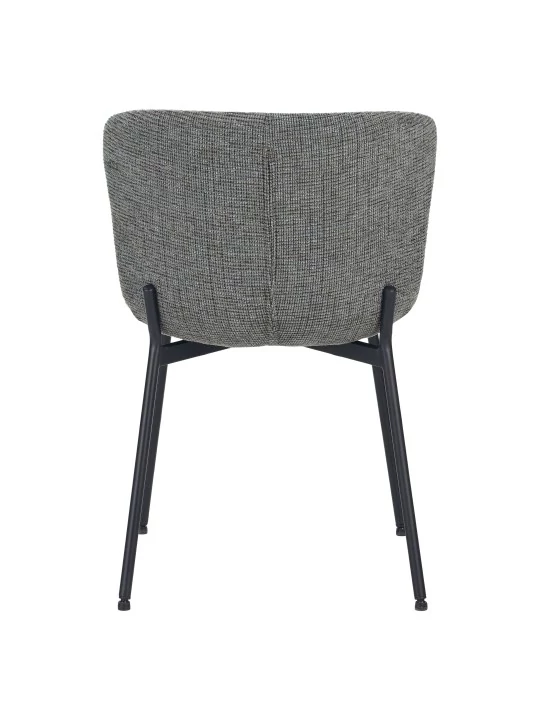 Lot de 4 RIYA Chaise Contemporaine avec Revêtement en Tissu Bouclé ...