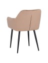 Lot de 4 MARIO Fauteuil en Velours Capitonné au Style Contemporain ...