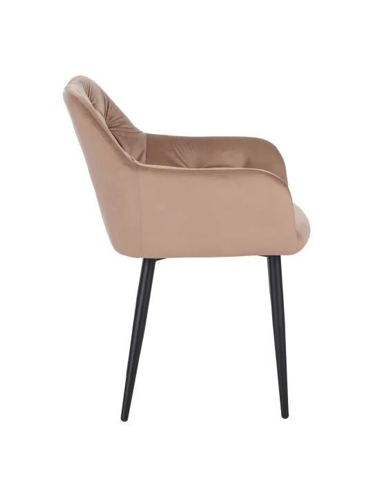 Lot de 4 MARIO Fauteuil en Velours Capitonné au Style Contemporain ...