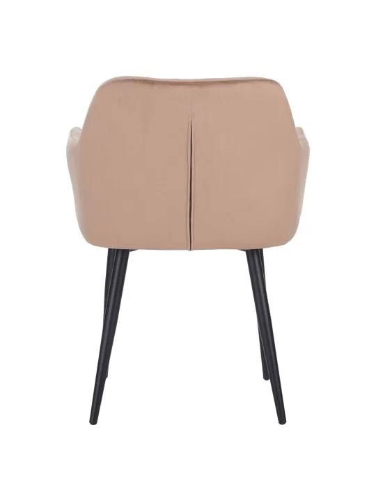 Lot de 4 MARIO Fauteuil en Velours Capitonné au Style Contemporain ...