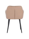 Lot de 4 MARIO Fauteuil en Velours Capitonné au Style Contemporain ...