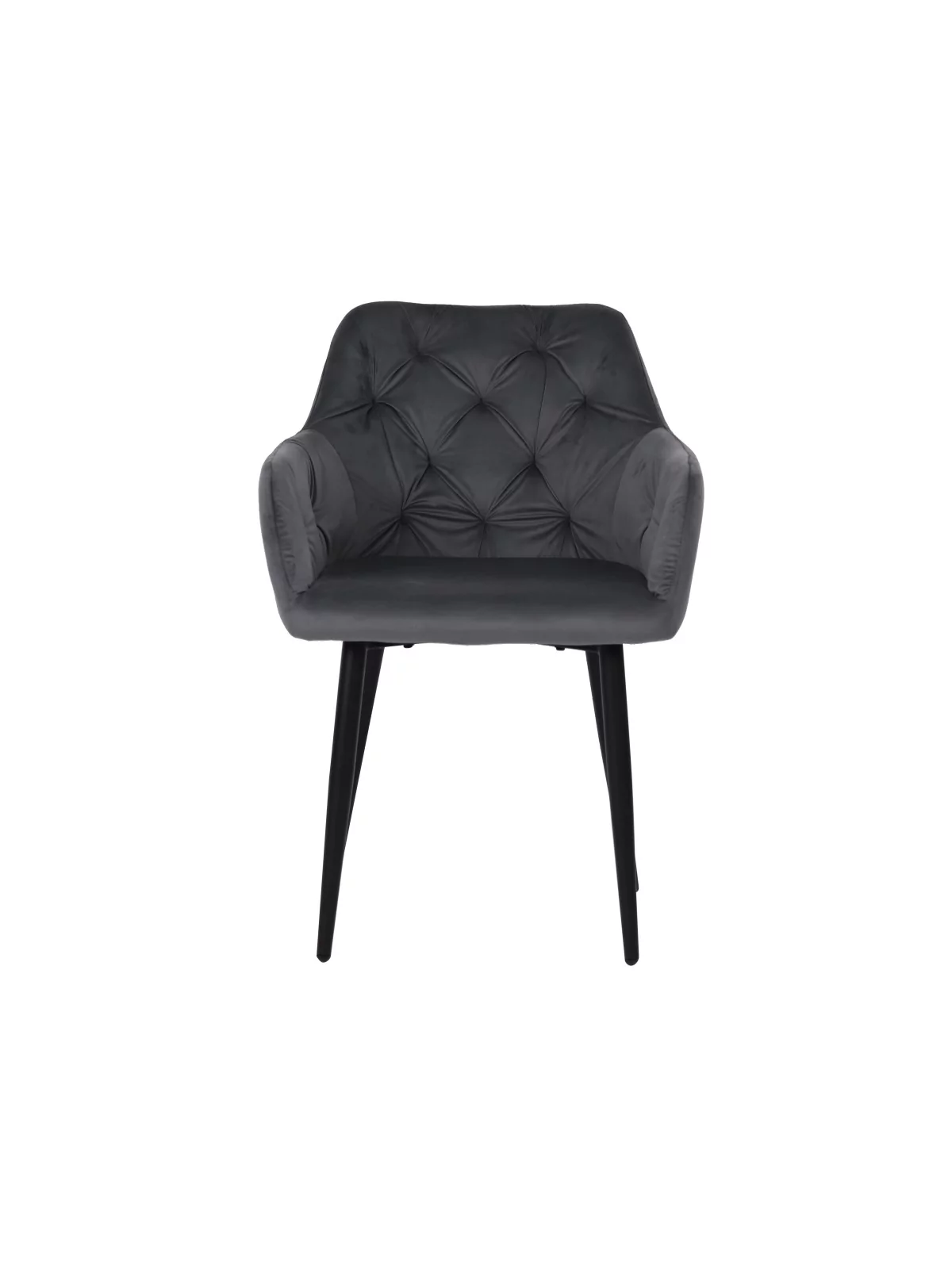 Lot de 4 MARIO Fauteuil en Velours Capitonné au Style Contemporain ...