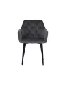 Lot de 4 MARIO Fauteuil en Velours Capitonné au Style Contemporain ...