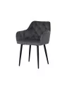 Lot de 4 MARIO Fauteuil en Velours Capitonné au Style Contemporain ...