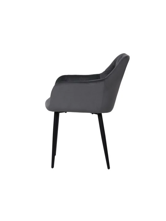 Lot de 4 MARIO Fauteuil en Velours Capitonné au Style Contemporain ...