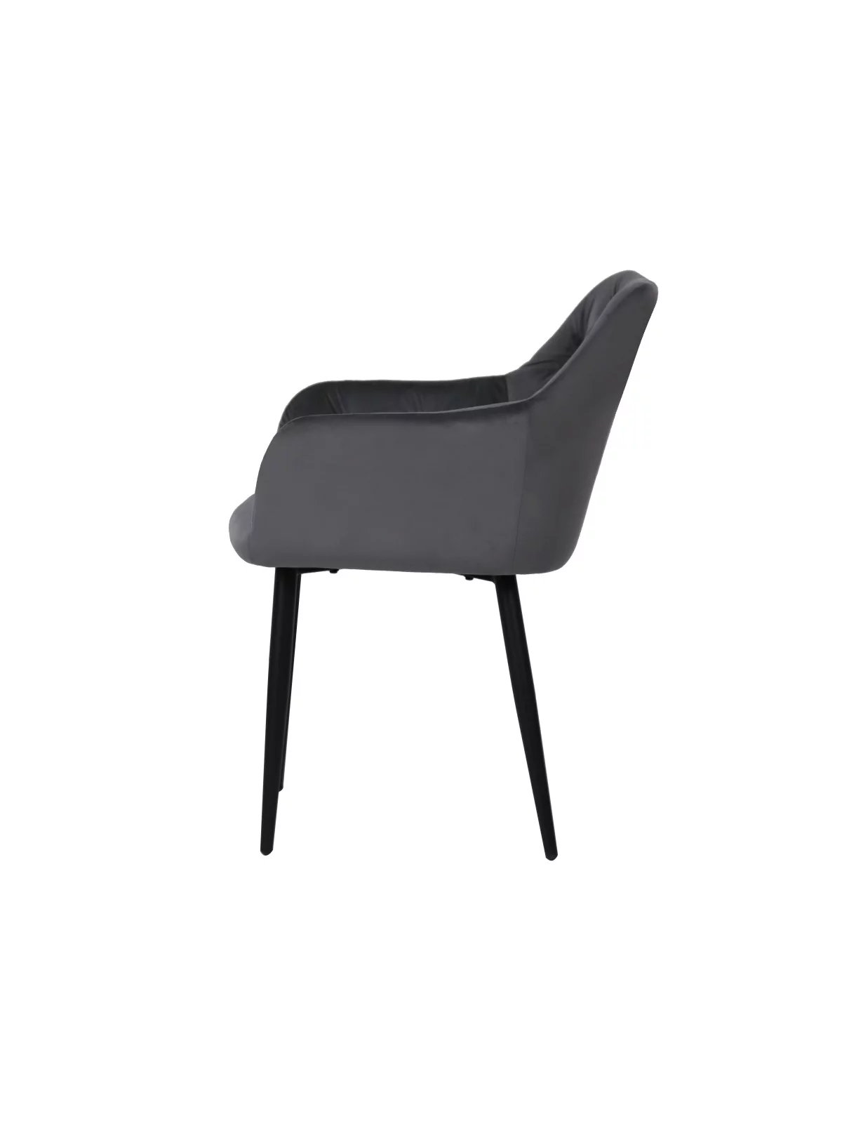 Lot de 4 MARIO Fauteuil en Velours Capitonné au Style Contemporain ...