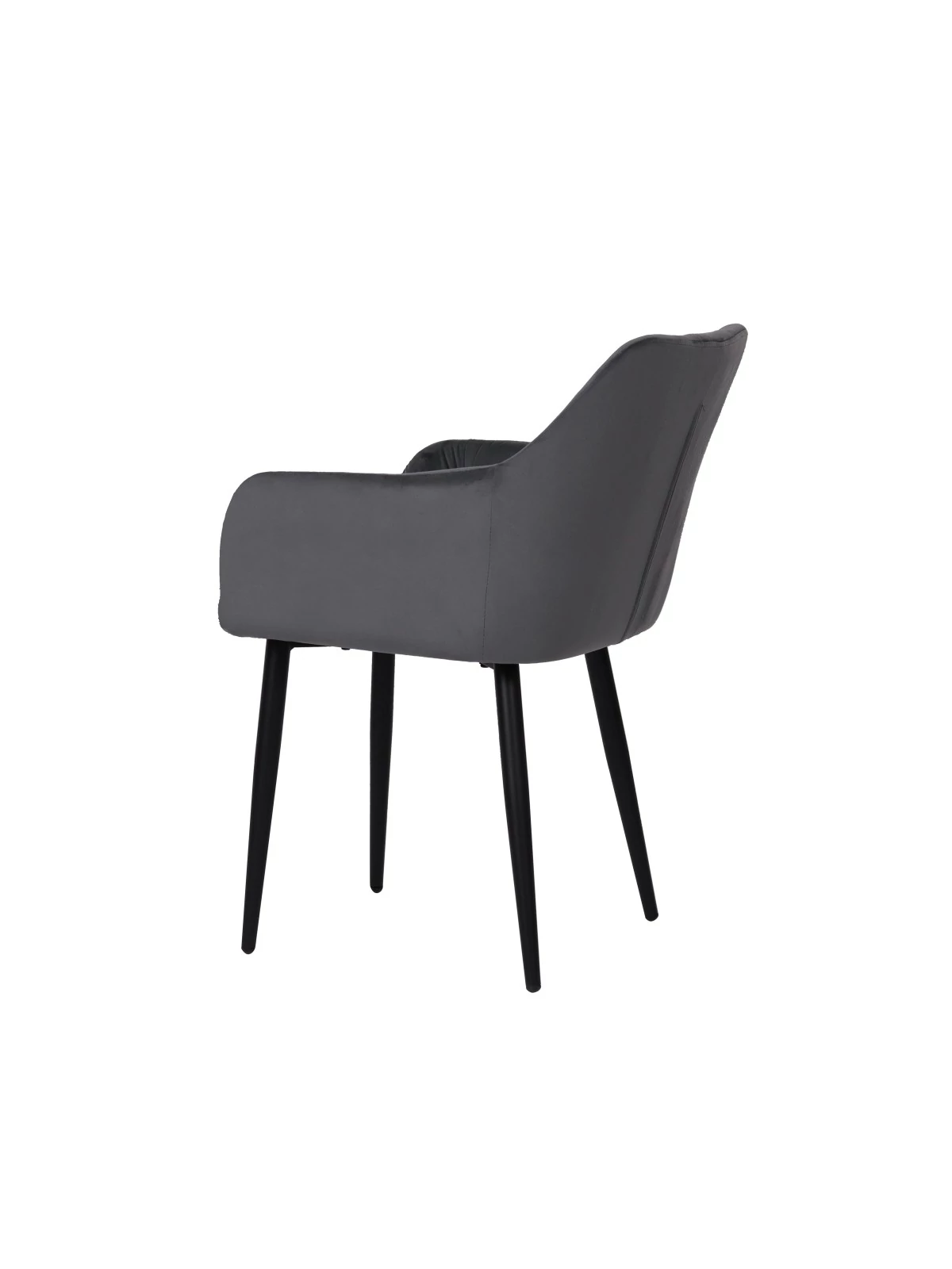 Lot de 4 MARIO Fauteuil en Velours Capitonné au Style Contemporain ...
