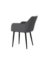 Lot de 4 MARIO Fauteuil en Velours Capitonné au Style Contemporain ...