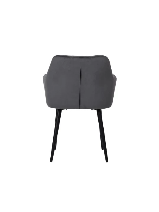 Lot de 4 MARIO Fauteuil en Velours Capitonné au Style Contemporain ...