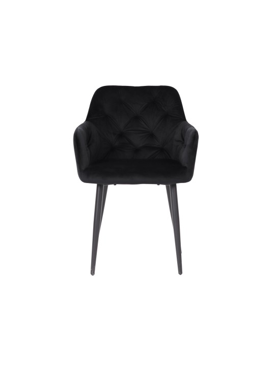 Lot de 4 MARIO Fauteuil en Velours Capitonné au Style Contemporain ...