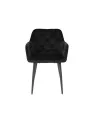 Lot de 4 MARIO Fauteuil en Velours Capitonné au Style Contemporain ...