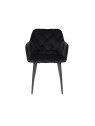 Lot de 4 MARIO Fauteuil en Velours Capitonné au Style Contemporain ...