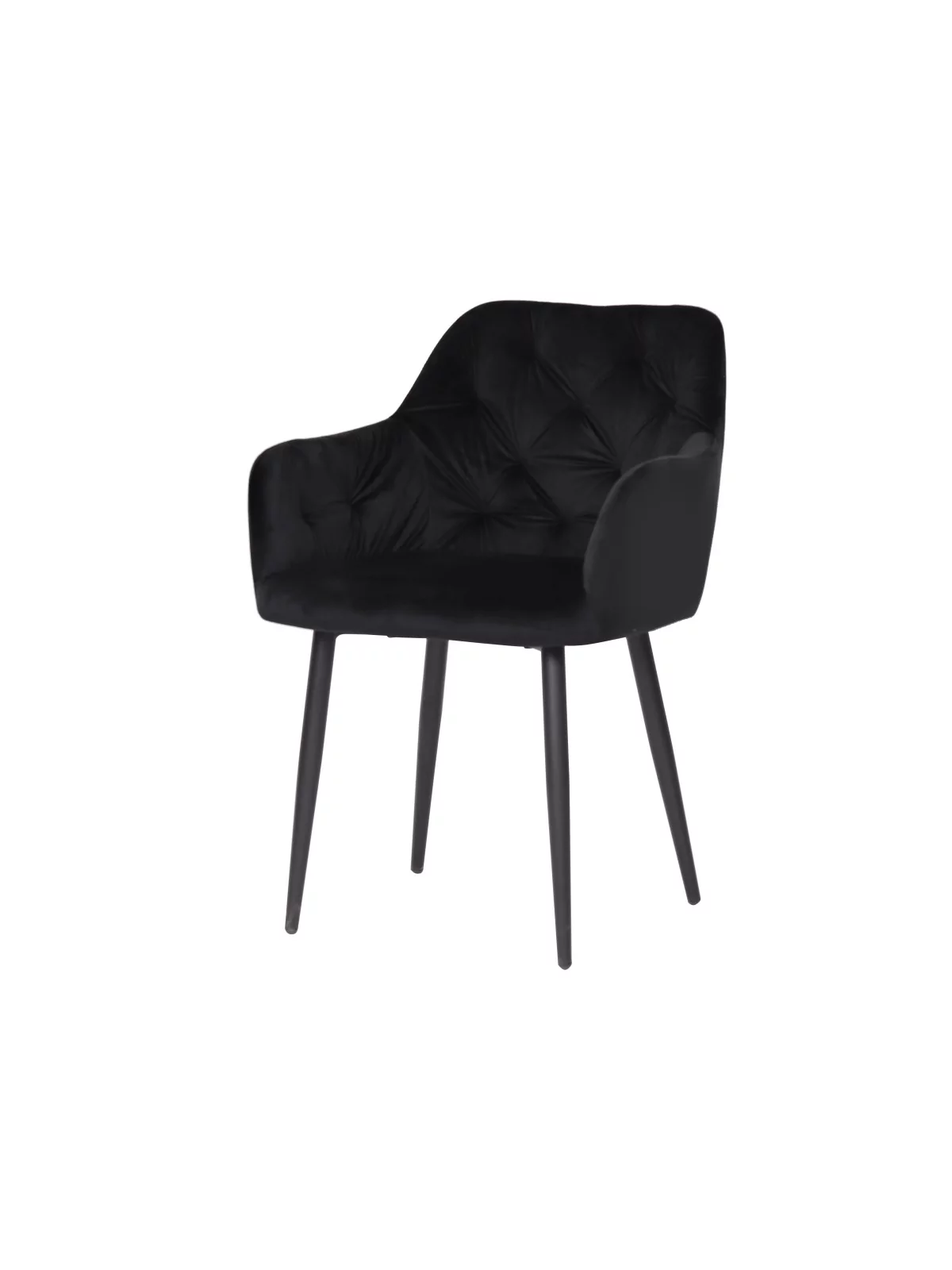 Lot de 4 MARIO Fauteuil en Velours Capitonné au Style Contemporain ...