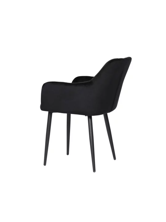 Lot de 4 MARIO Fauteuil en Velours Capitonné au Style Contemporain ...
