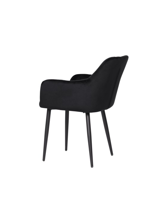 Lot de 4 MARIO Fauteuil en Velours Capitonné au Style Contemporain ...