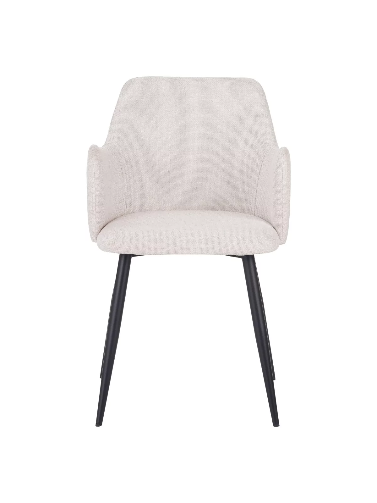 Set of 4 LANCE Contemporary Linen Dining Chair with Armrests