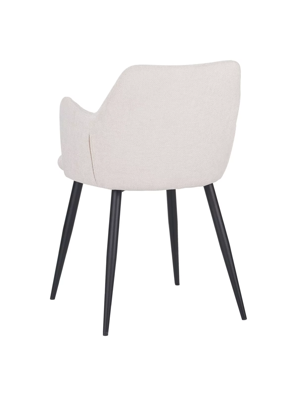 Set of 4 LANCE Contemporary Linen Dining Chair with Armrests