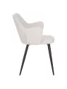 Set of 4 LANCE Contemporary Linen Dining Chair with Armrests