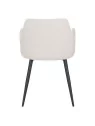 Set of 4 LANCE Contemporary Linen Dining Chair with Armrests