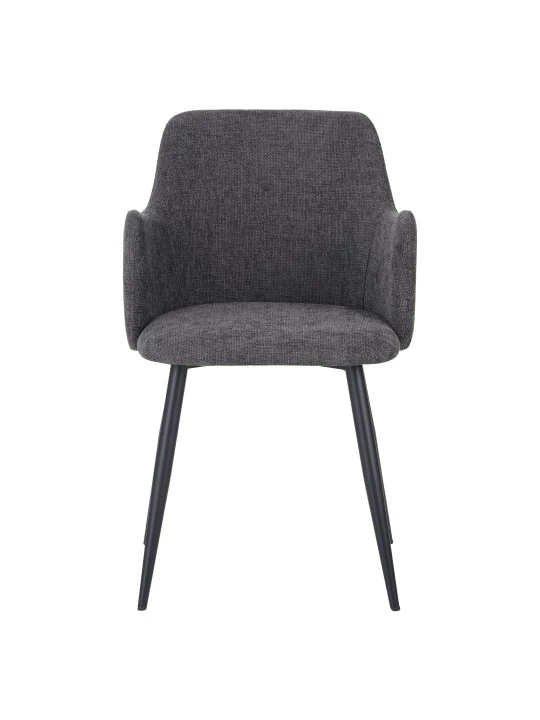 Set of 4 LANCE Contemporary Linen Dining Chair with Armrests