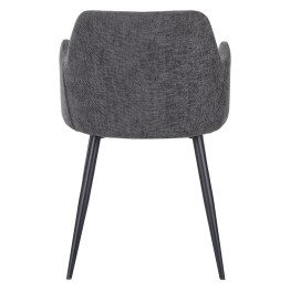 Set of 4 LANCE Contemporary Linen Dining Chair with Armrests