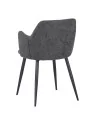 Lot de 4 LANCE Chaise de Salle à Manger Contemporaine avec Accoudoi...