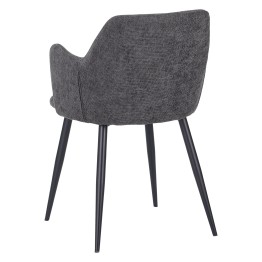 Set of 4 LANCE Contemporary Linen Dining Chair with Armrests