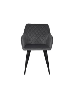 Set of 4 FLINDY Quilted Velvet Dining Chair with Diamond Pattern