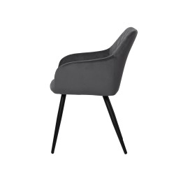 Set of 4 FLINDY Quilted Velvet Dining Chair with Diamond Pattern